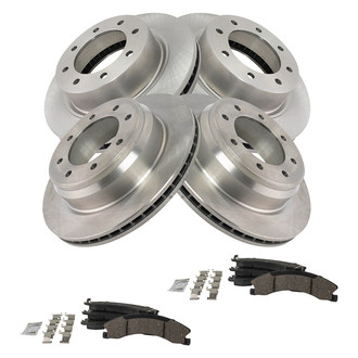 TRQ® - Front and Rear Disc Brake Kit with Ceramic Pads