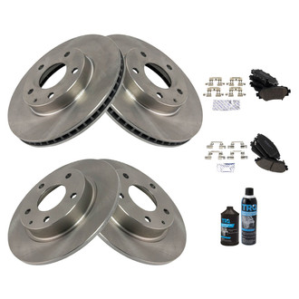 TRQ® - Front and Rear Disc Brake Kit with Ceramic Pads