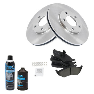 TRQ® - Front Disc Brake Kit with Semi-Metallic Pads