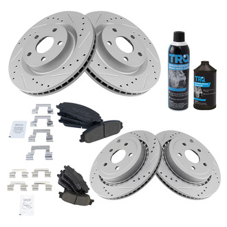 TRQ® - Performance Ceramic Front and Rear Brake Kit