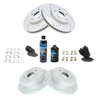 TRQ® - Performance Semi-Metallic Front and Rear Brake Kit