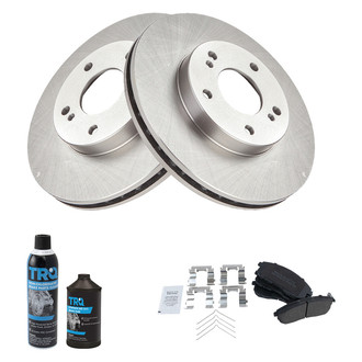TRQ® - Front Disc Brake Kit with Semi-Metallic Pads