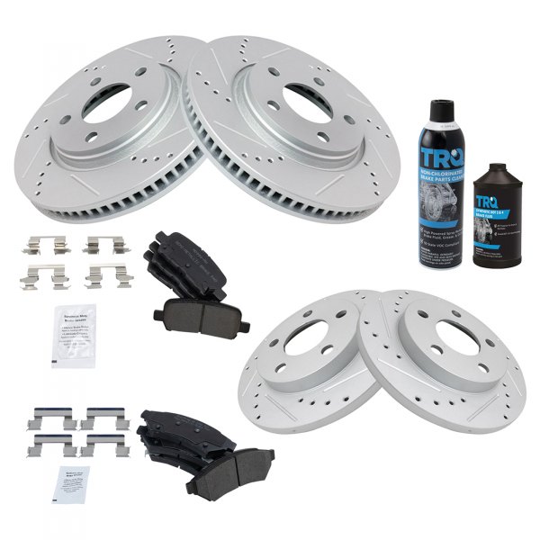 TRQ® - Performance Semi-Metallic Front and Rear Brake Kit