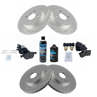 TRQ® - Performance Semi-Metallic Front and Rear Brake Kit