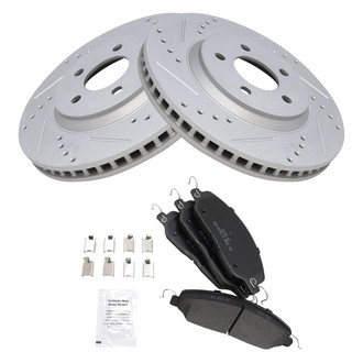 TRQ® - Performance Semi-Metallic Front Brake Kit