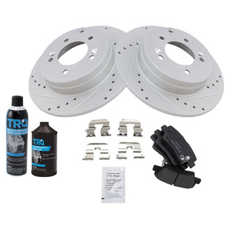 TRQ® - Performance Ceramic Rear Brake Kit