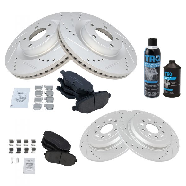 TRQ® - Performance Ceramic Front and Rear Brake Kit