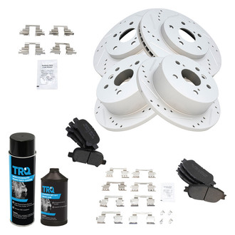 TRQ® - Performance Semi-Metallic Front and Rear Brake Kit