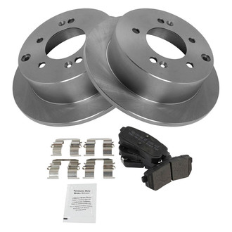 TRQ® - Rear Disc Brake Kit with Semi-Metallic Pads
