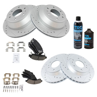 TRQ® - Performance Ceramic Front and Rear Brake Kit