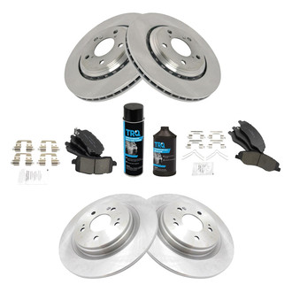 TRQ® - Front and Rear Disc Brake Kit with Ceramic Pads