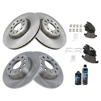 TRQ® - Front and Rear Disc Brake Kit with Ceramic Pads