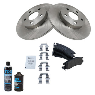 TRQ® - Rear Disc Brake Kit with Semi-Metallic Pads