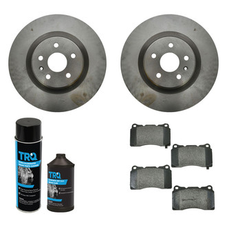 TRQ® - Front Disc Brake Kit with Semi-Metallic Pads