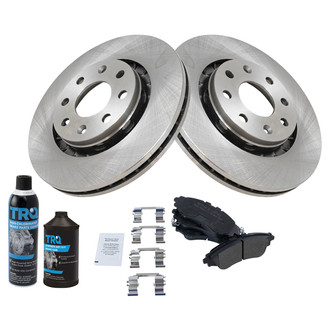 TRQ® - Front Disc Brake Kit with Semi-Metallic Pads