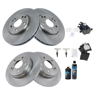 TRQ® - Front and Rear Disc Brake Kit with Ceramic Pads
