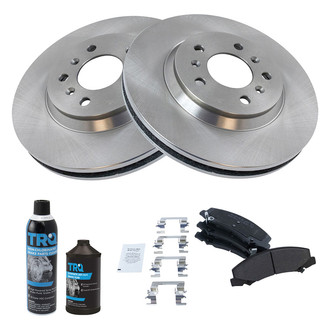 TRQ® - Front Disc Brake Kit with Semi-Metallic Pads