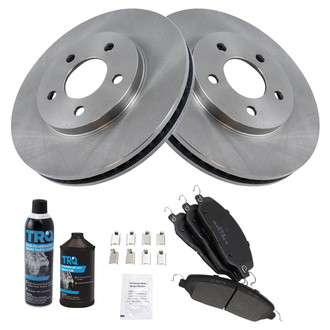 TRQ® - Front Disc Brake Kit with Semi-Metallic Pads
