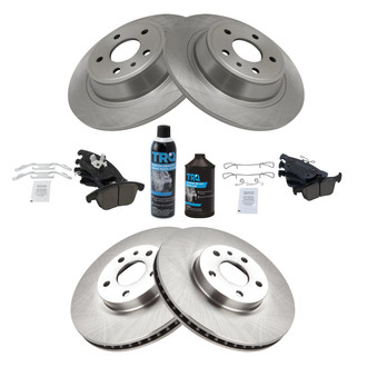 TRQ® - Front and Rear Disc Brake Kit with Ceramic Pads