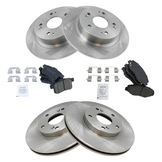 TRQ® - Front and Rear Disc Brake Kit with Ceramic Pads