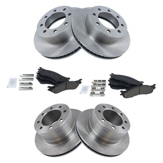 TRQ® - Front and Rear Disc Brake Kit with Ceramic Pads