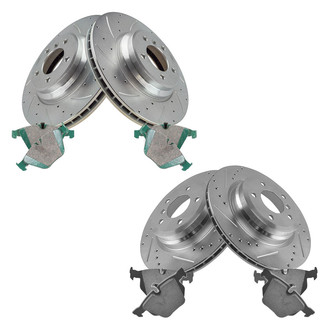 TRQ® - Performance Ceramic Front and Rear Brake Kit