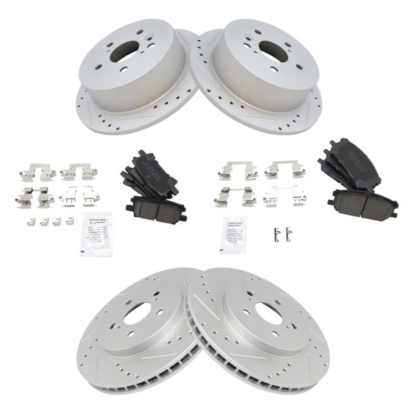 TRQ® - Performance Ceramic Front and Rear Brake Kit