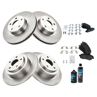 TRQ® - Front and Rear Disc Brake Kit with Ceramic Pads