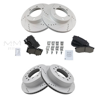 TRQ® - Performance Ceramic Front and Rear Brake Kit