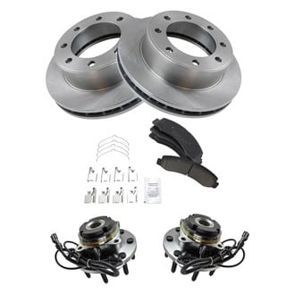 TRQ® - Disc Brake Kit with Ceramic Pads and Hub Assemblies