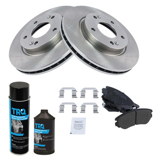 TRQ® - Front Disc Brake Kit with Semi-Metallic Pads