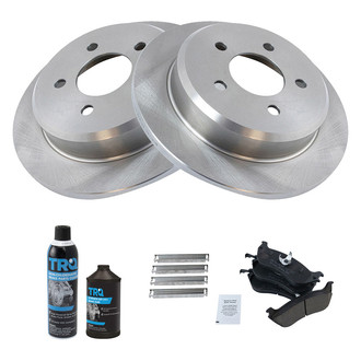 TRQ® - Rear Disc Brake Kit with Semi-Metallic Pads