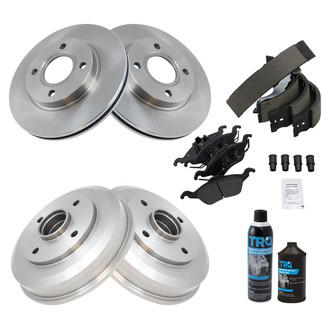 TRQ® - Front and Rear Drum Brake Kit