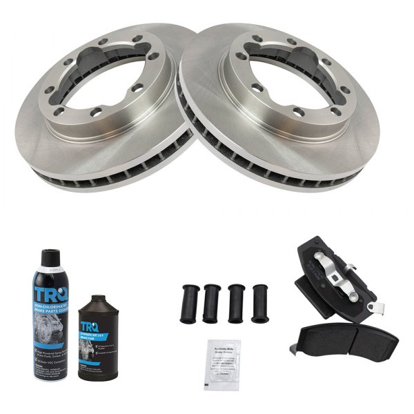 TRQ® - Front Disc Brake Kit with Semi-Metallic Pads