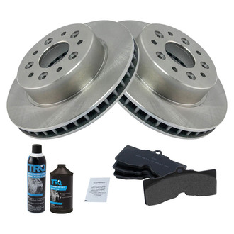 TRQ® - Front and Rear Disc Brake Kit with Semi-Metallic Pads