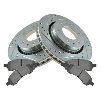 TRQ® - Performance Semi-Metallic Front Brake Kit