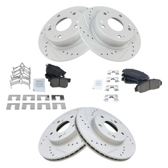 TRQ® - Performance Ceramic Front and Rear Brake Kit