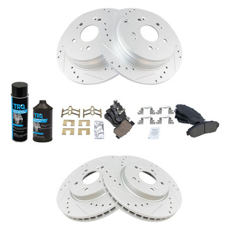 TRQ® - Performance Ceramic Front and Rear Brake Kit