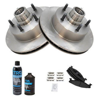 TRQ® - Front Disc Brake Kit with Semi-Metallic Pads