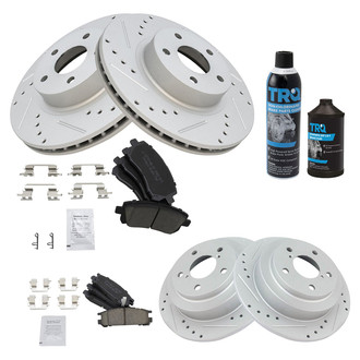 TRQ® - Performance Ceramic Front and Rear Brake Kit