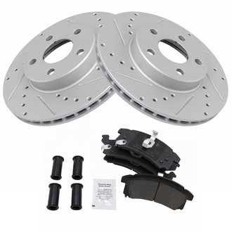 TRQ® - Performance Semi-Metallic Front Brake Kit