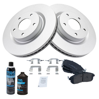 TRQ® - Front Disc Brake Kit with Semi-Metallic Pads