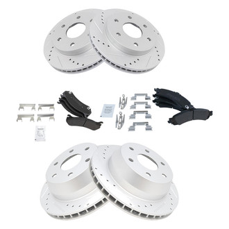 TRQ® - Performance Semi-Metallic Front and Rear Brake Kit