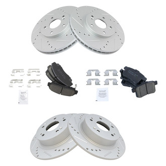 TRQ® - Performance Ceramic Front and Rear Brake Kit