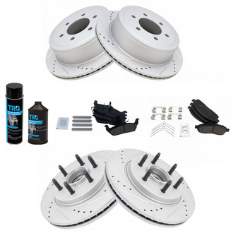 TRQ® - Performance Ceramic Front and Rear Brake Kit