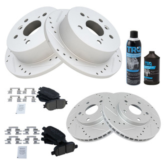 TRQ® - Performance Ceramic Front and Rear Brake Kit