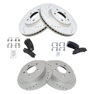 TRQ® - Performance Semi-Metallic Front and Rear Brake Kit