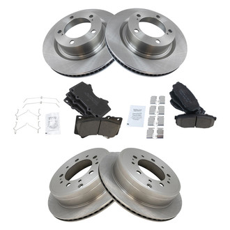 TRQ® - Front and Rear Disc Brake Kit with Ceramic Pads