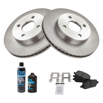 TRQ® - Front Disc Brake Kit with Semi-Metallic Pads