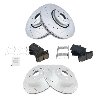 TRQ® - Performance Ceramic Front and Rear Brake Kit